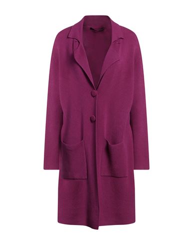 Annarita N Woman Overcoat & Trench Coat Fuchsia Size 1 Viscose, Modal, Elastane