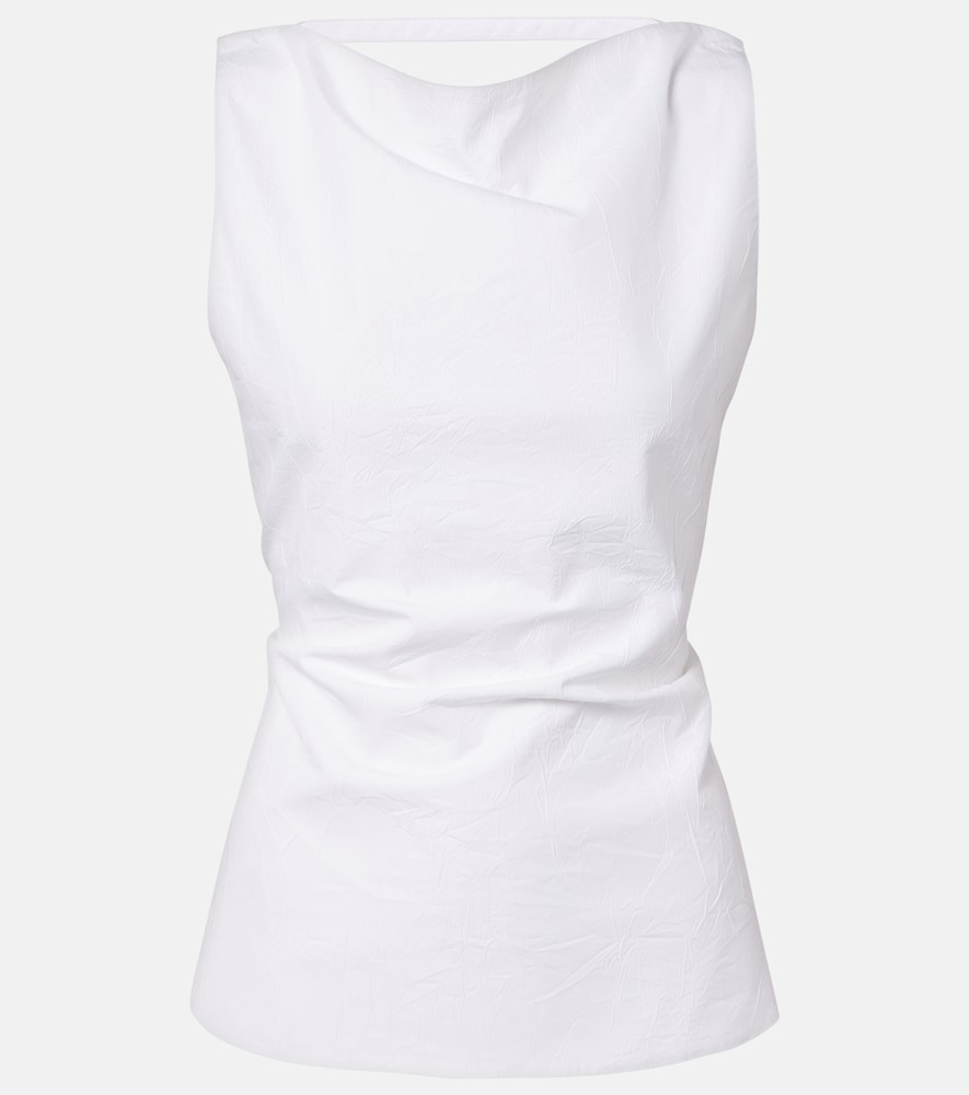 Róhe Draped cotton-blend top