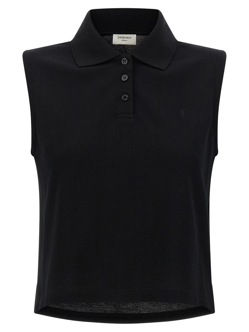 Cotton Sleeveless Polo Shirt
