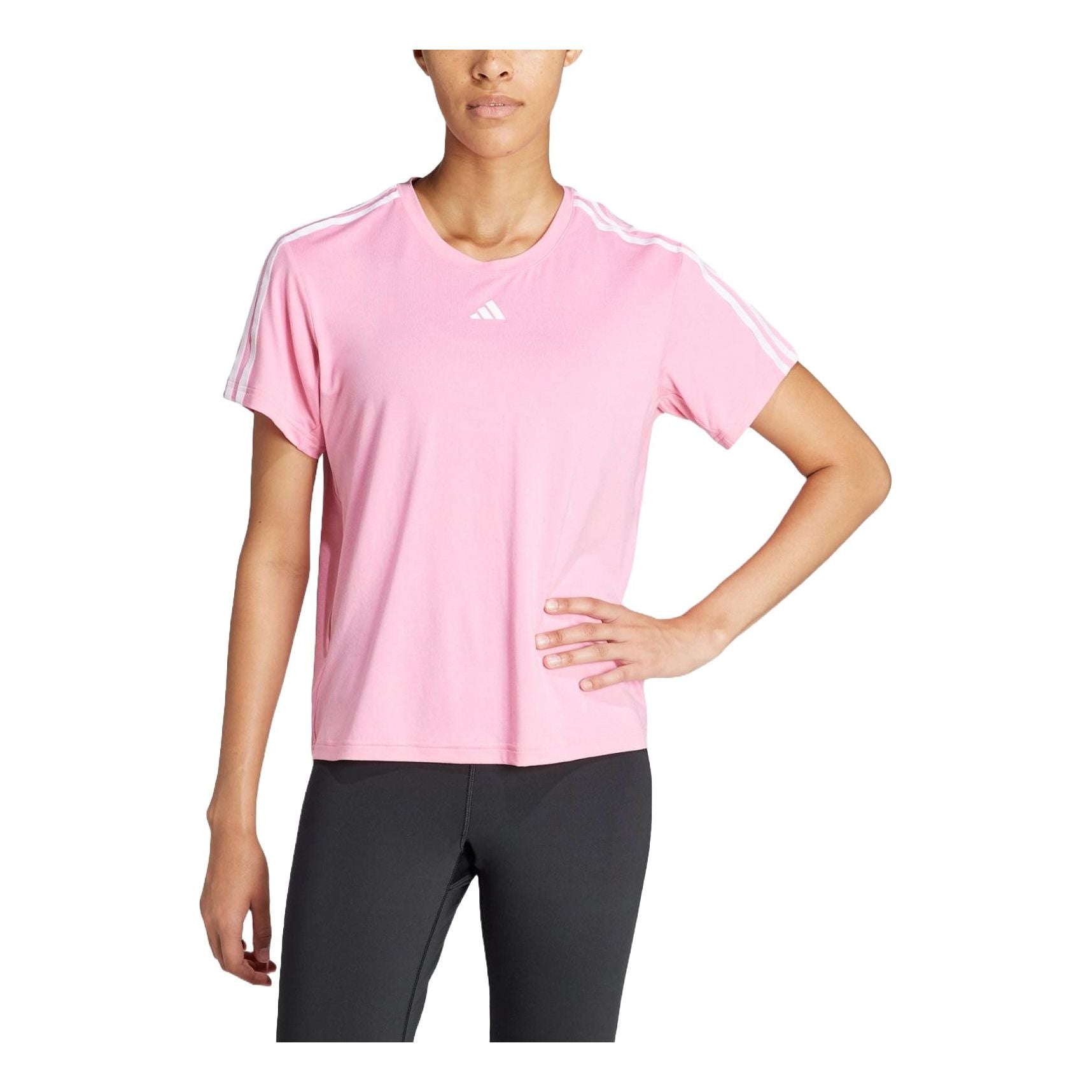 (WMNS) AEROREADY Train Essentials 3-Stripes T-shirt Asia Sizing 'Bliss Pink'