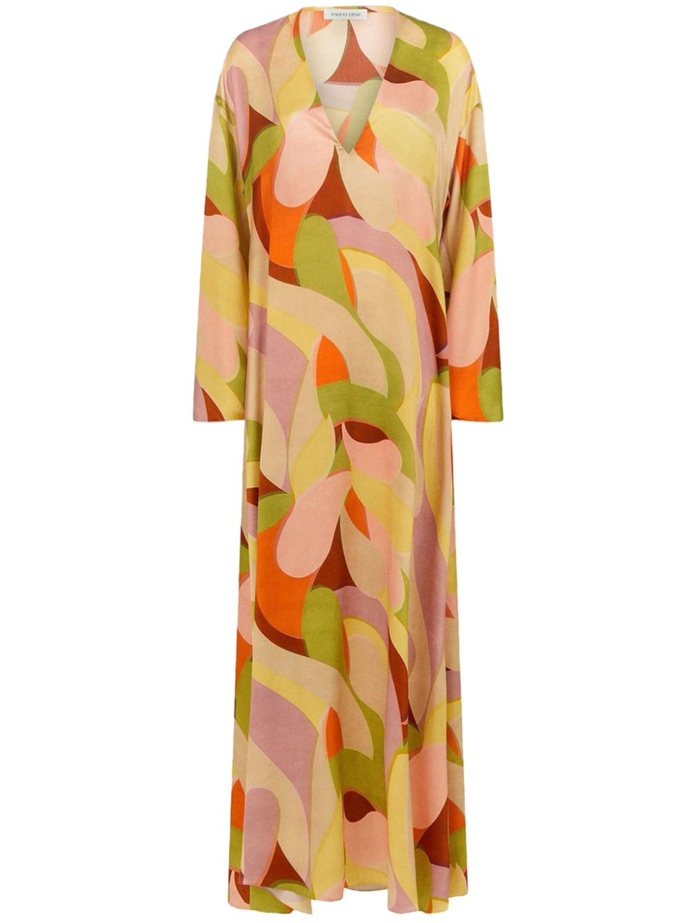 Lena abstract-print maxi dress - Green