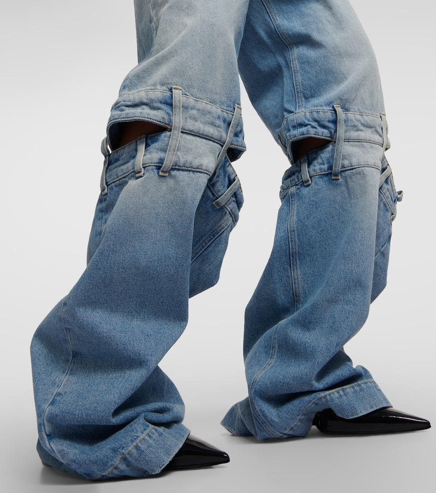 Low-rise wide-leg jeans