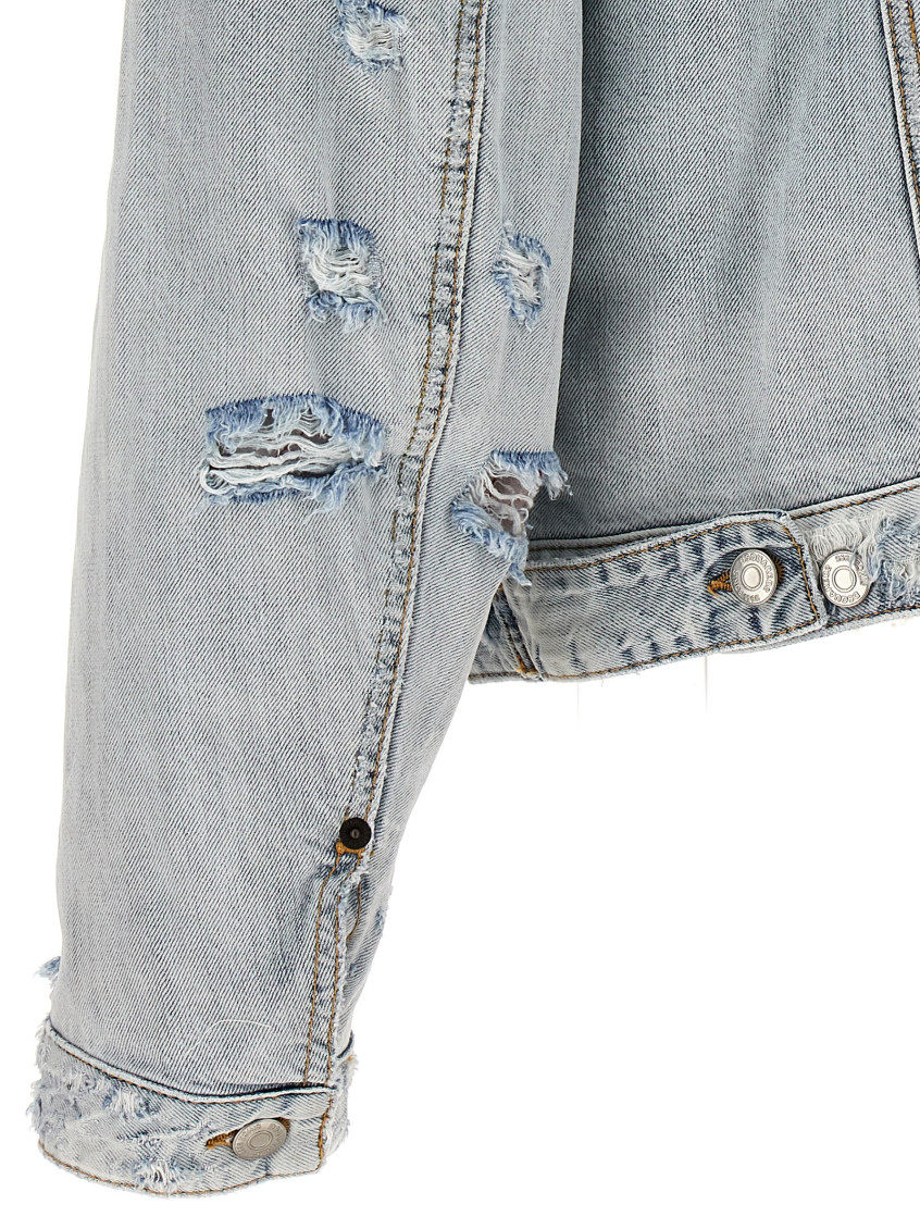 Denim Jacket With Teddy Lining