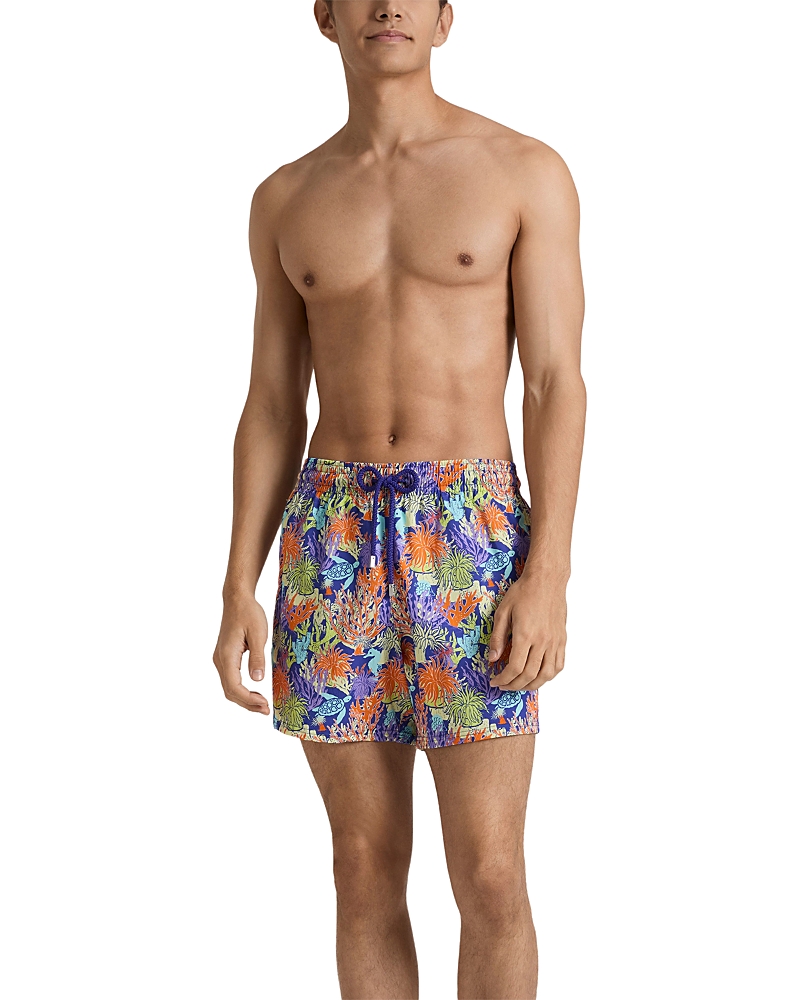 Men Stretch Short Swim Trunks Aquatic Life - Swimwear - Monrise - Blue