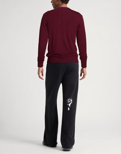 Man Sweater Burgundy Size S Virgin Wool