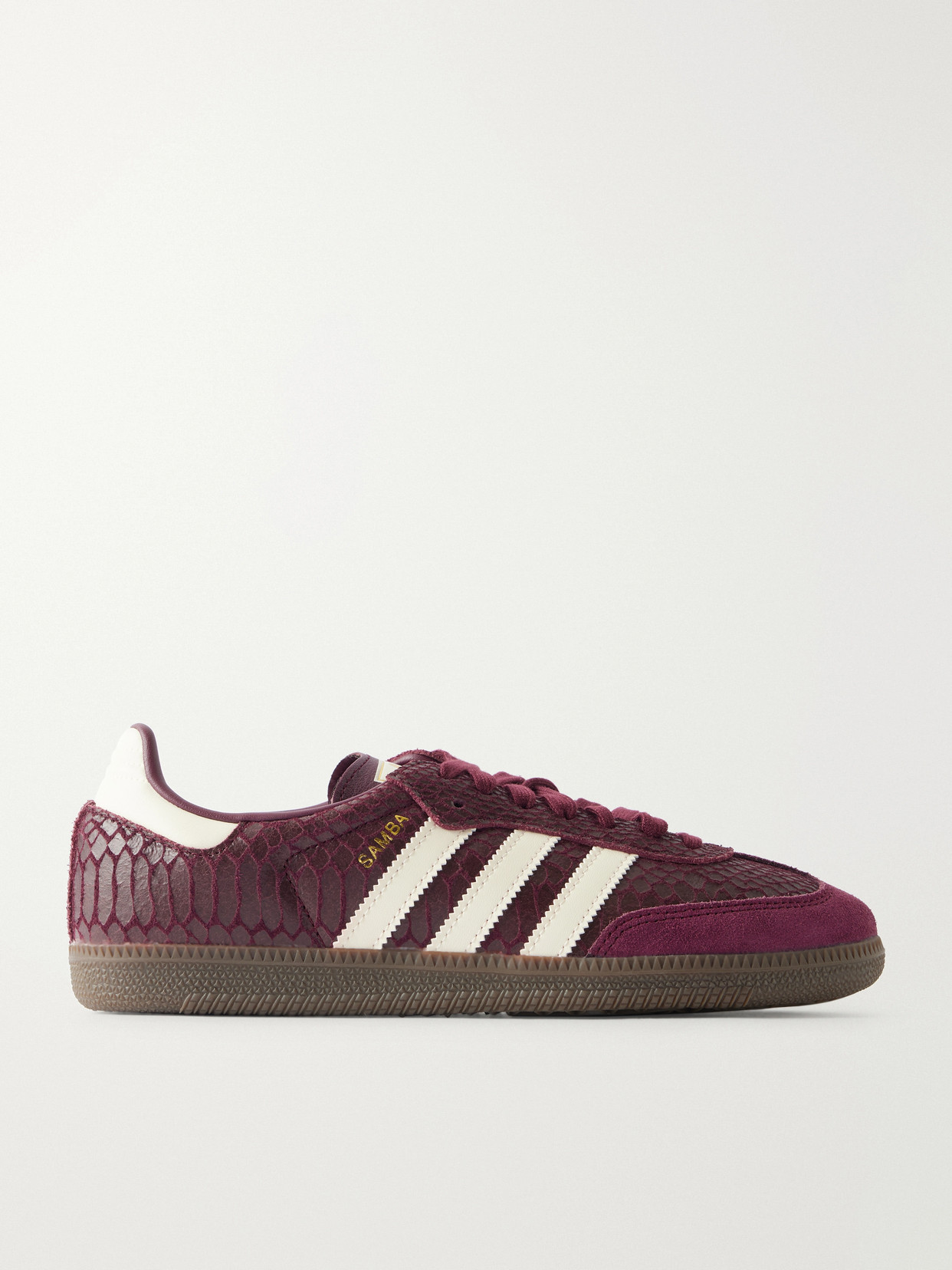 Samba Og Snake-effect Leather Sneakers - Burgundy