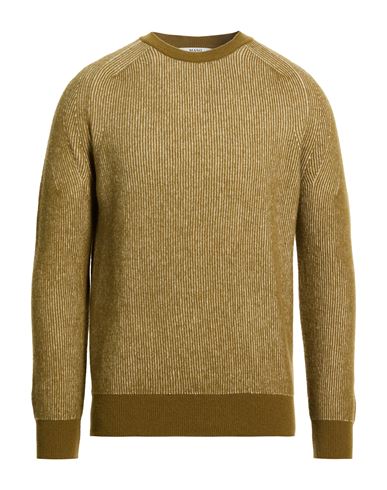 Man Sweater Military green Size 42 Wool