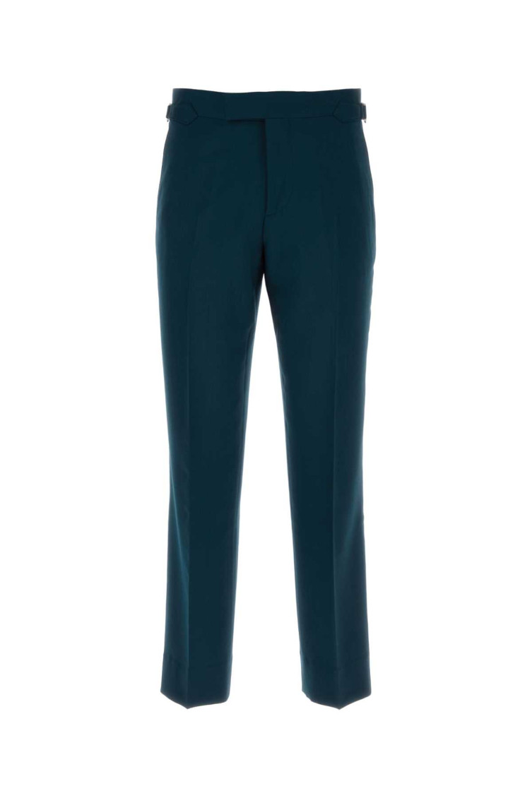 Petrol Blue Wool Sang Pant