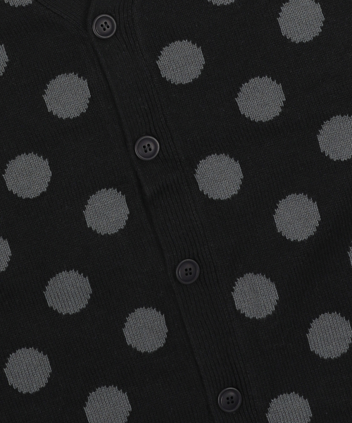 XTK160 Dot V-Neck Knit Cardigan