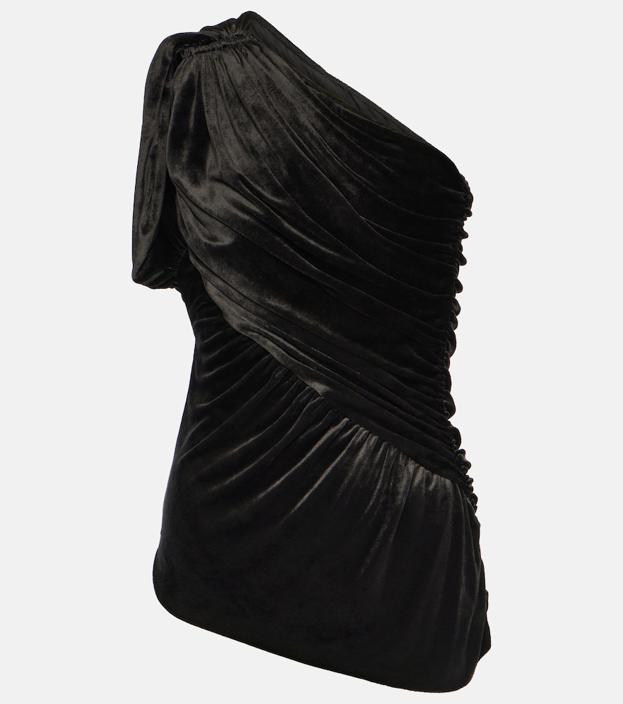 Lilies Amira one-shoulder velvet top