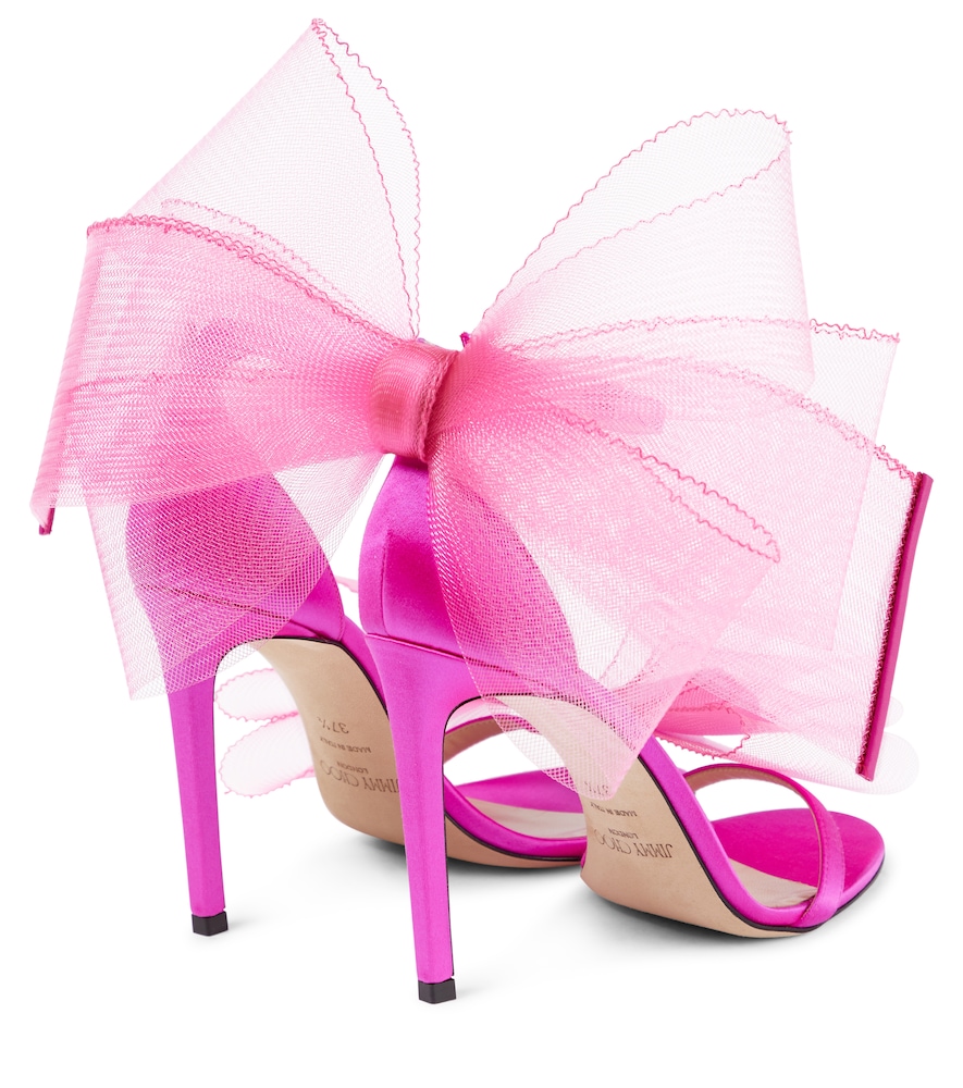 Jimmy Choo Aveline 100 bow-trimmed sandals