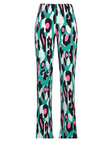 Woman Pants Green Size 4 Polyester, Elastane
