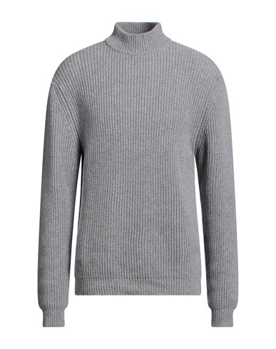 Man Turtleneck Grey Size XXL Merino Wool, Polyamide