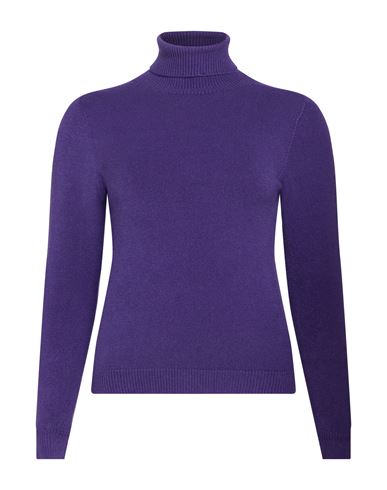 Woman Turtleneck Dark purple Size ONESIZE Viscose, Polyester, Polyamide