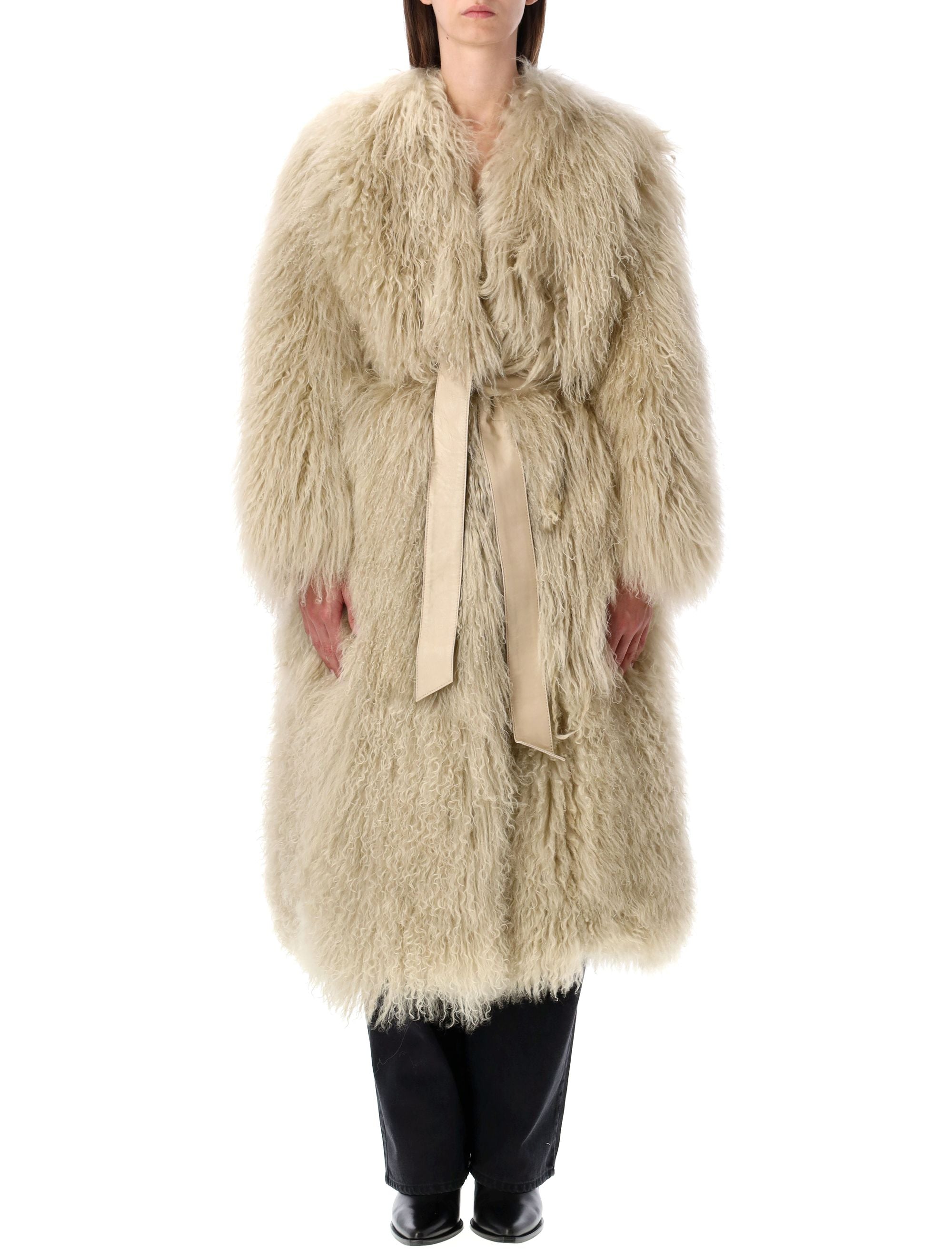Belted Fur Coat