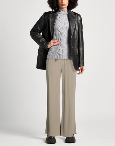 Woman Pants Khaki Size L Acetate, Viscose