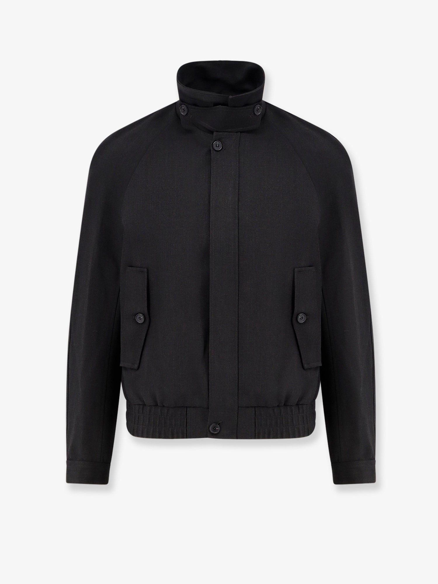 Wool-Blend Zip Jacket — Gray