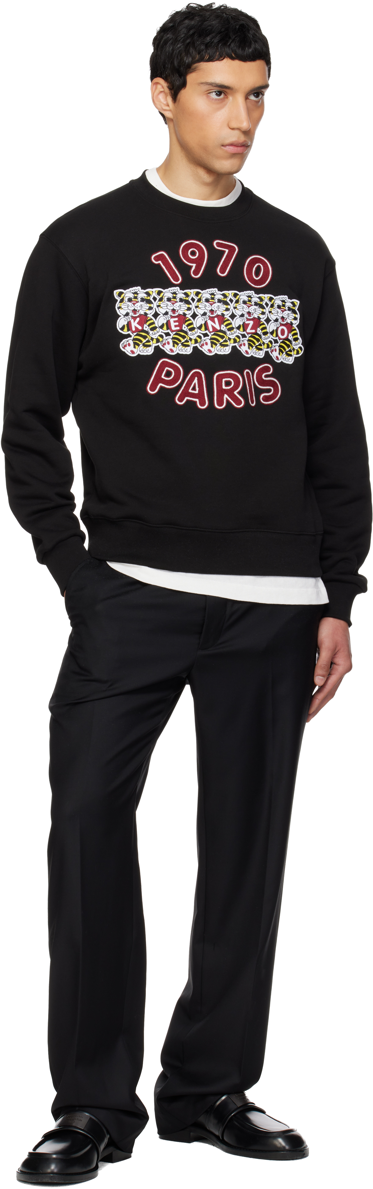 Black Paris Straight Tailored Trousers