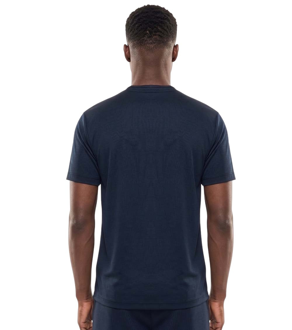 Blue Solid Crew Neck T-Shirt