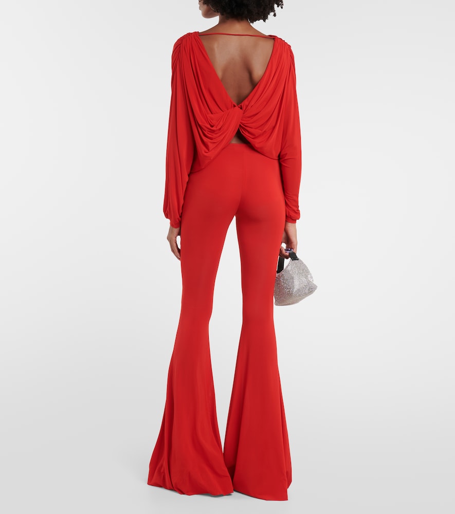 High-rise flared pants