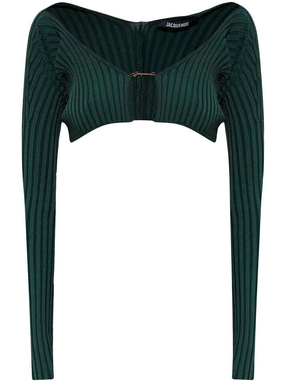 Logo-lettering cardigan - Green