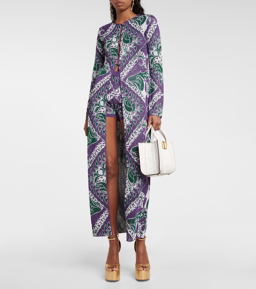 High-rise printed shorts