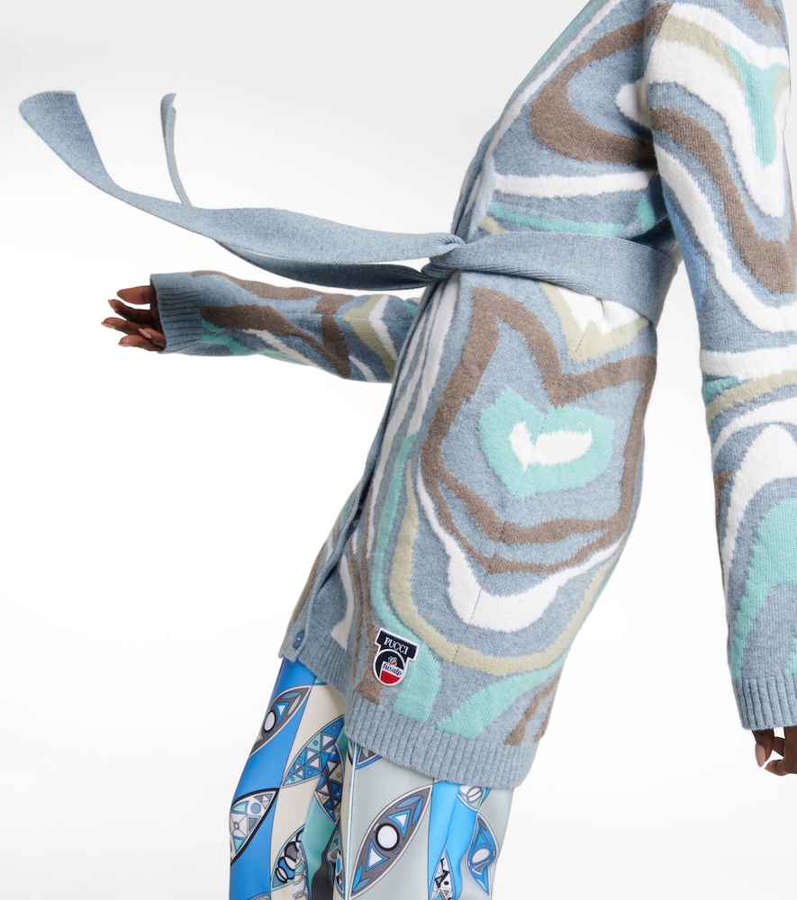 X Fusalp intarsia wool cardigan