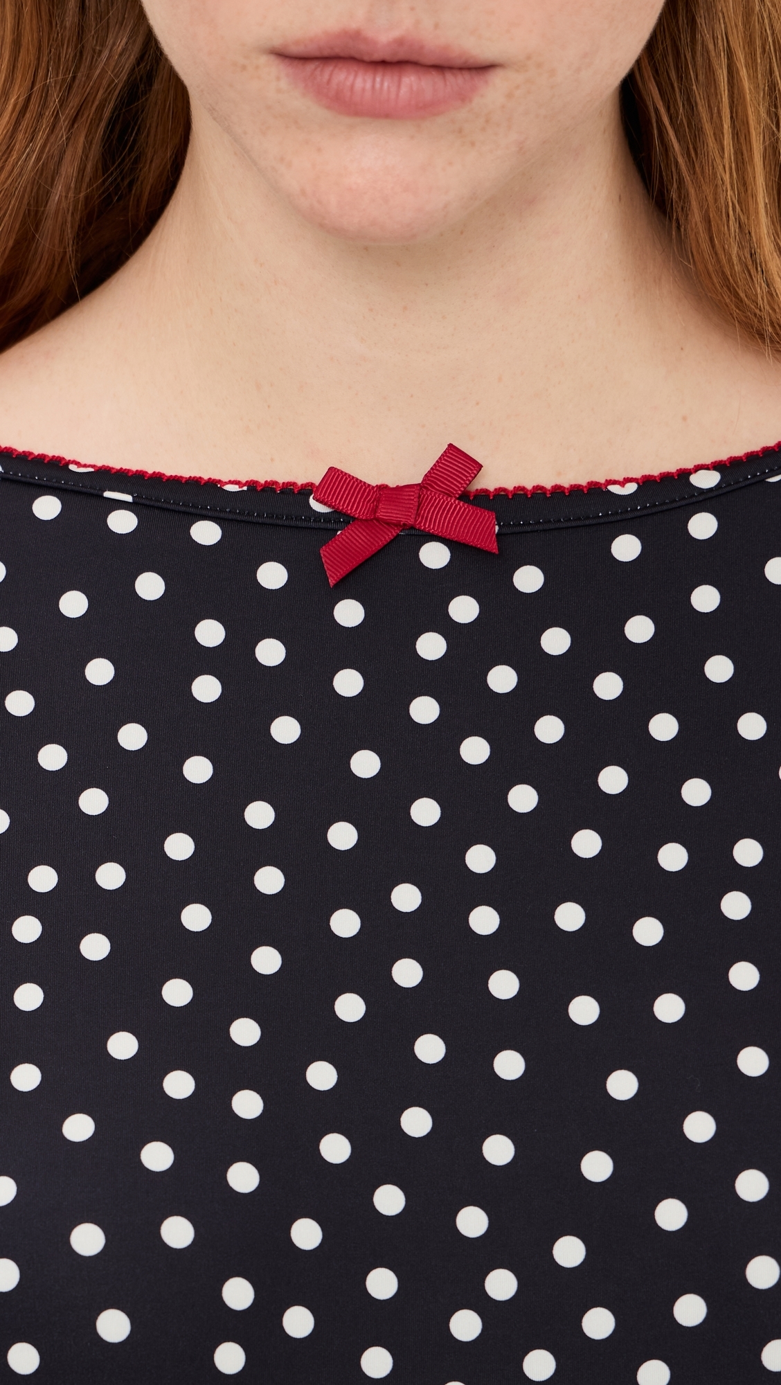 Alexa Top Red Velvet Bow
