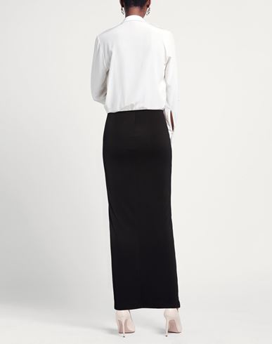 Woman Maxi skirt Black Size 4 Polyester, Elastane