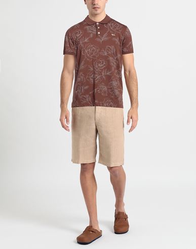Man Polo shirt Brown Size S Cotton