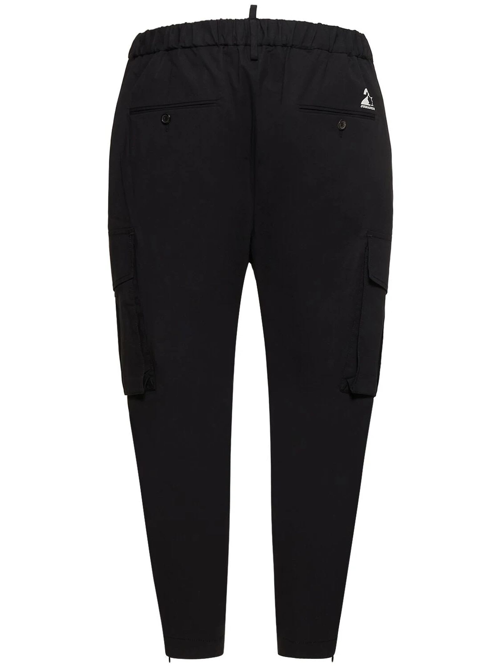 Black Stretch-Cotton Trousers