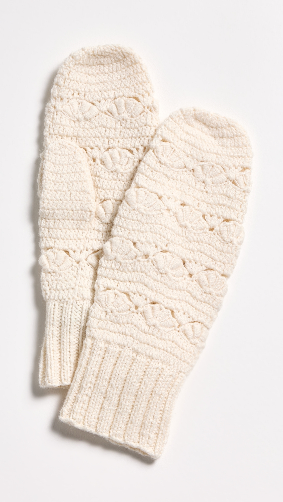 Alena Knit Mittens Cream One Size