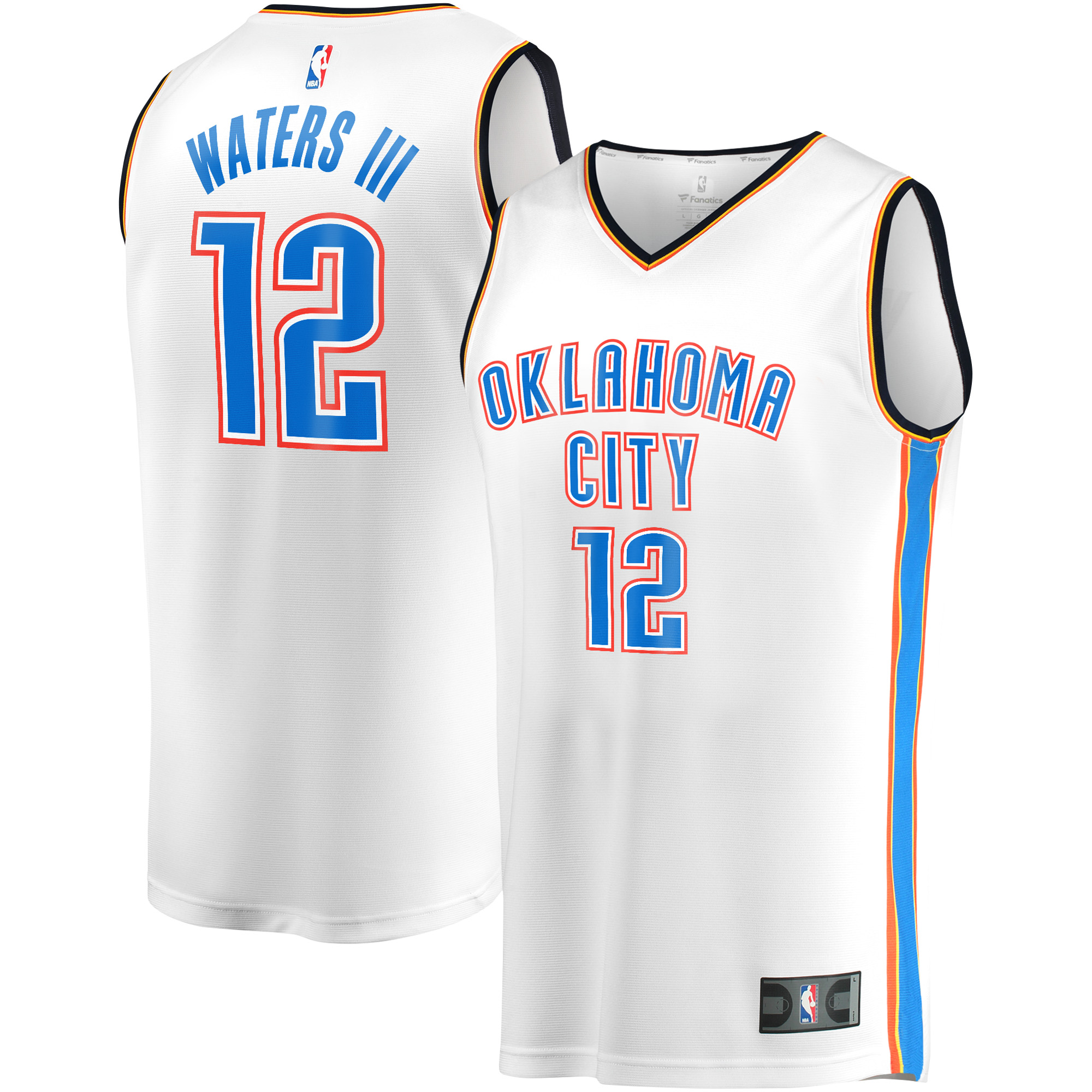 Youth Lindy Waters III White Oklahoma City Thunder Fast Break Player Jersey