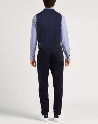 Man Tailored Vest Blue Size M Cotton