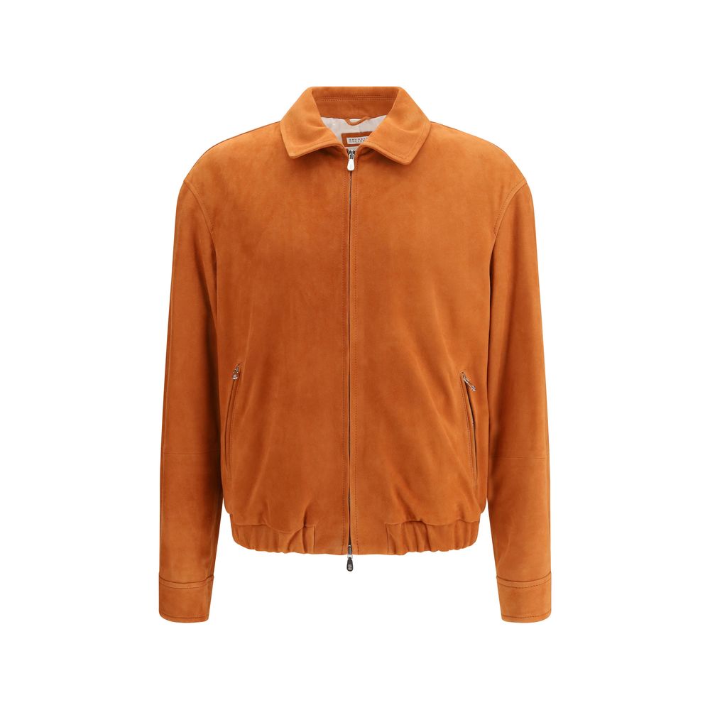 Calf Leather Jacket — Orange