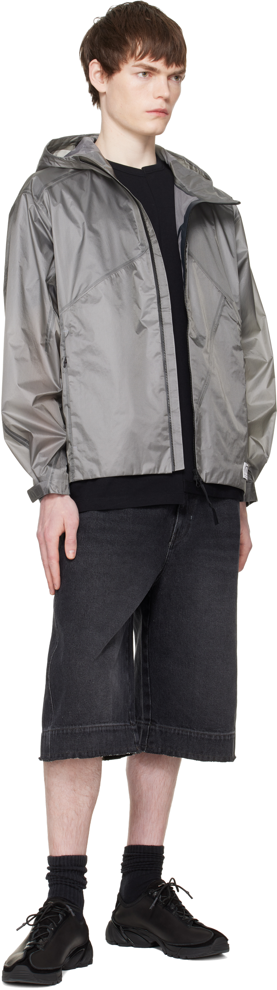Gray Line Detailed Wind Jacket
