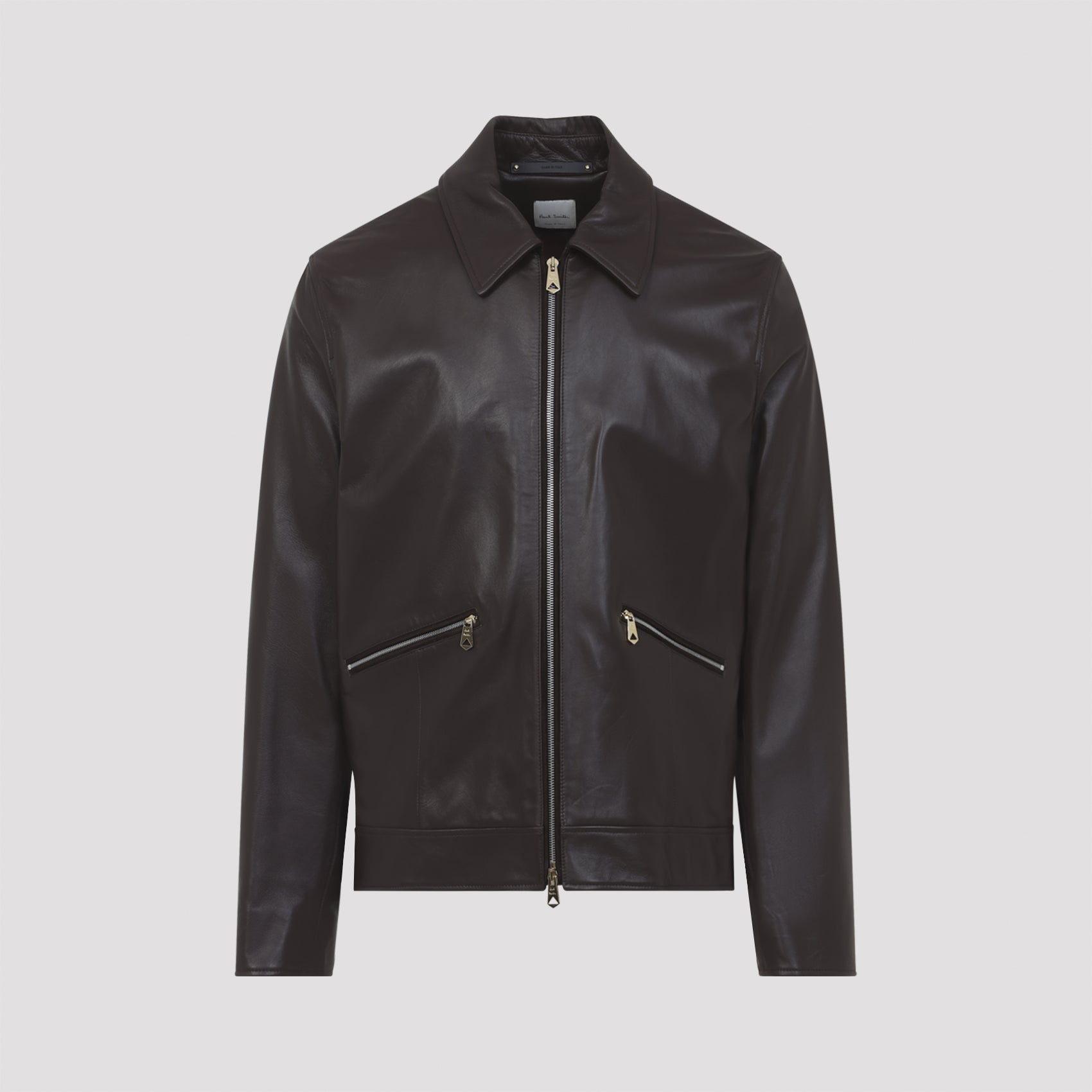 Zip-Up Leather Jacket