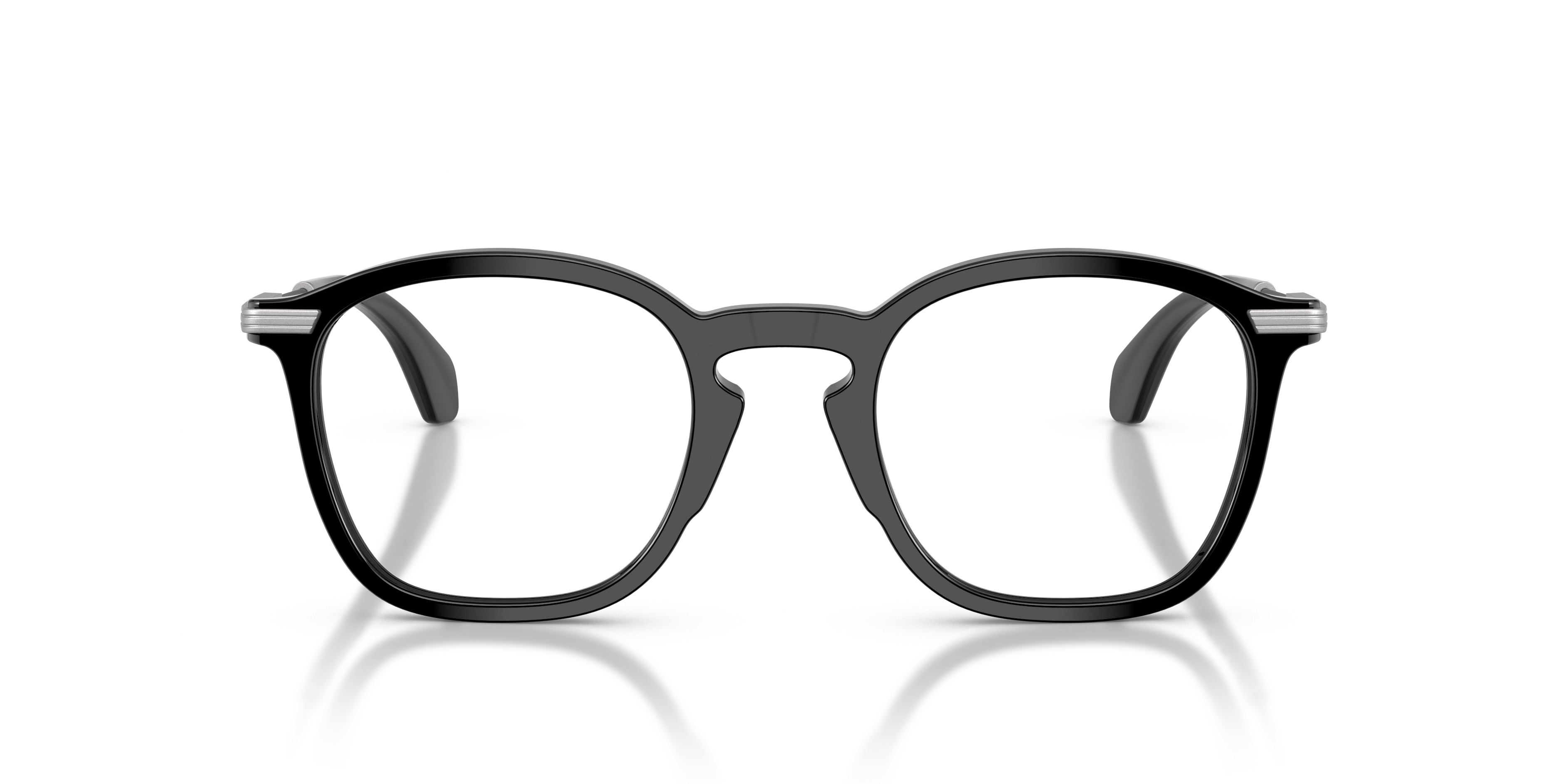 Moncler Uniseks Moncler ME2017 3001 Optische monturen Acetaat Zwart Transparant Geometrisch Normaa
