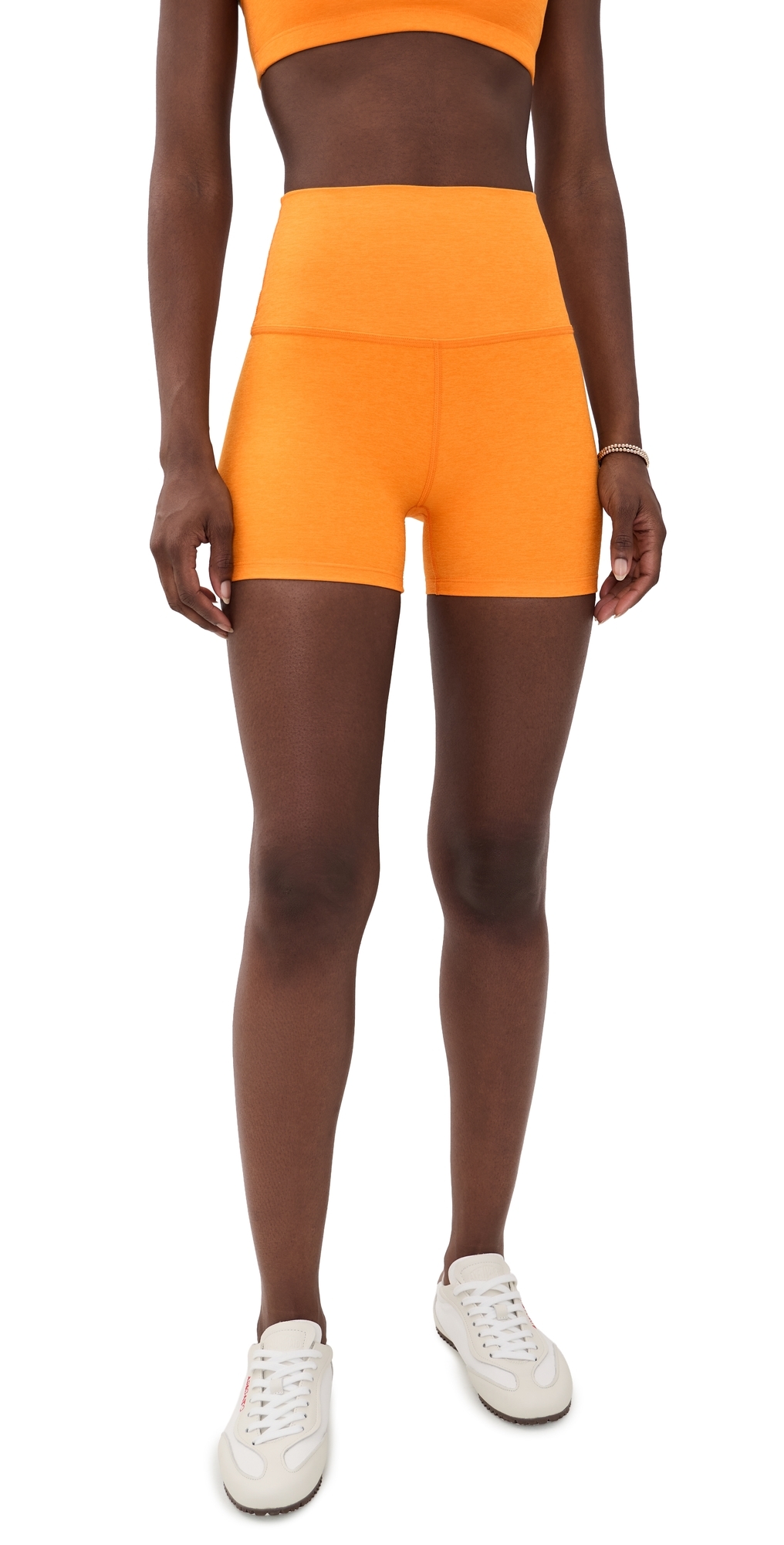 Spacedye All For Run Shorts Bright Citrus Heather