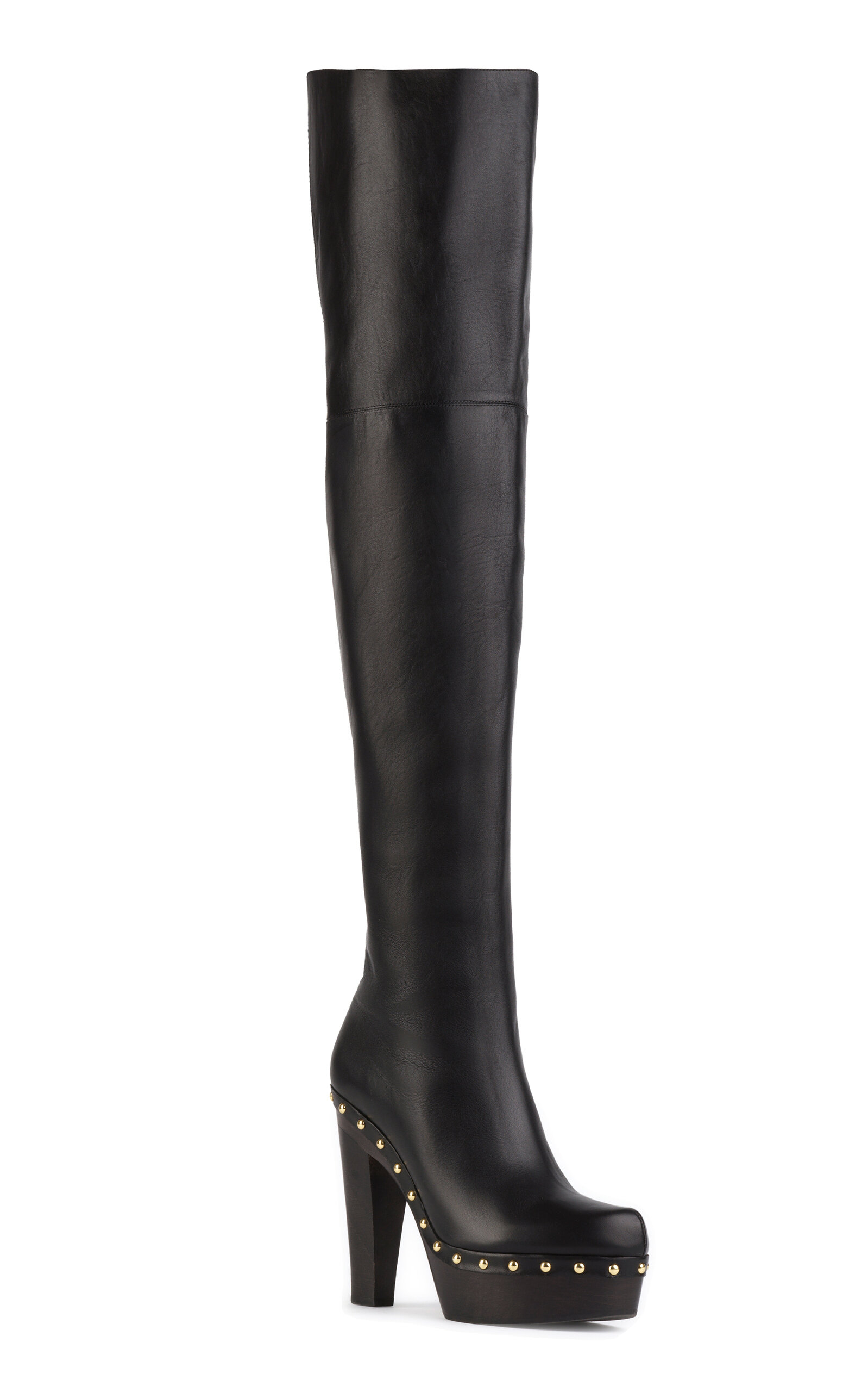 Lola Studded Leather Over-The-Knee Boots