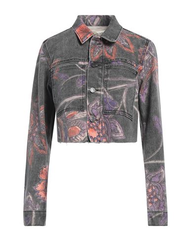 Denim Couture Woman Denim outerwear Grey Size S Cotton