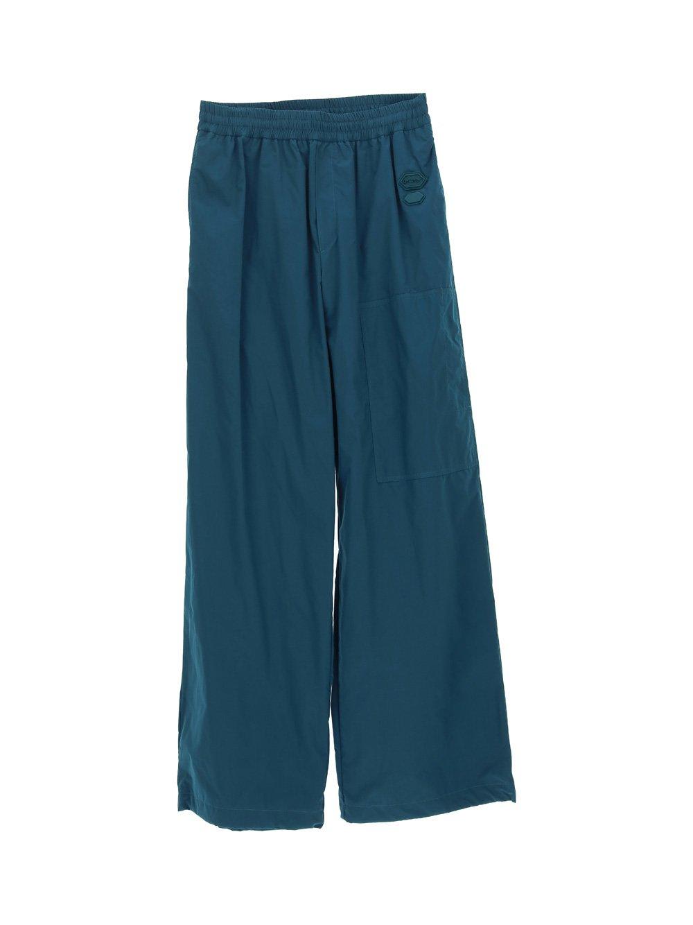 Elasticated-waist wide-leg trousers 