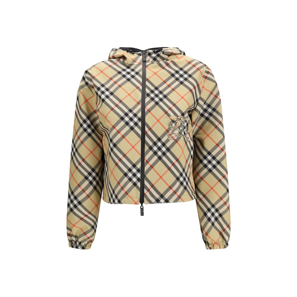 Reversible Checked Jacket — Beige