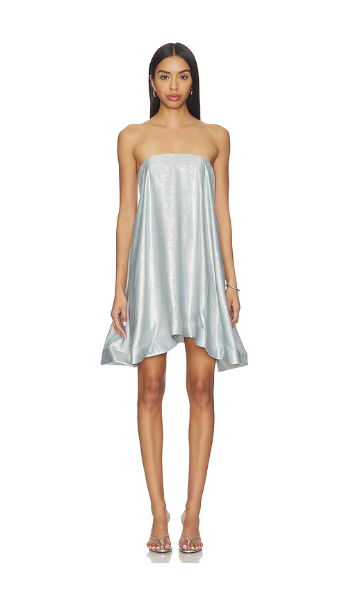 L'IDEE Aman Mini Dress in Metallic Silver. 10/M. Also /S, 6/XS