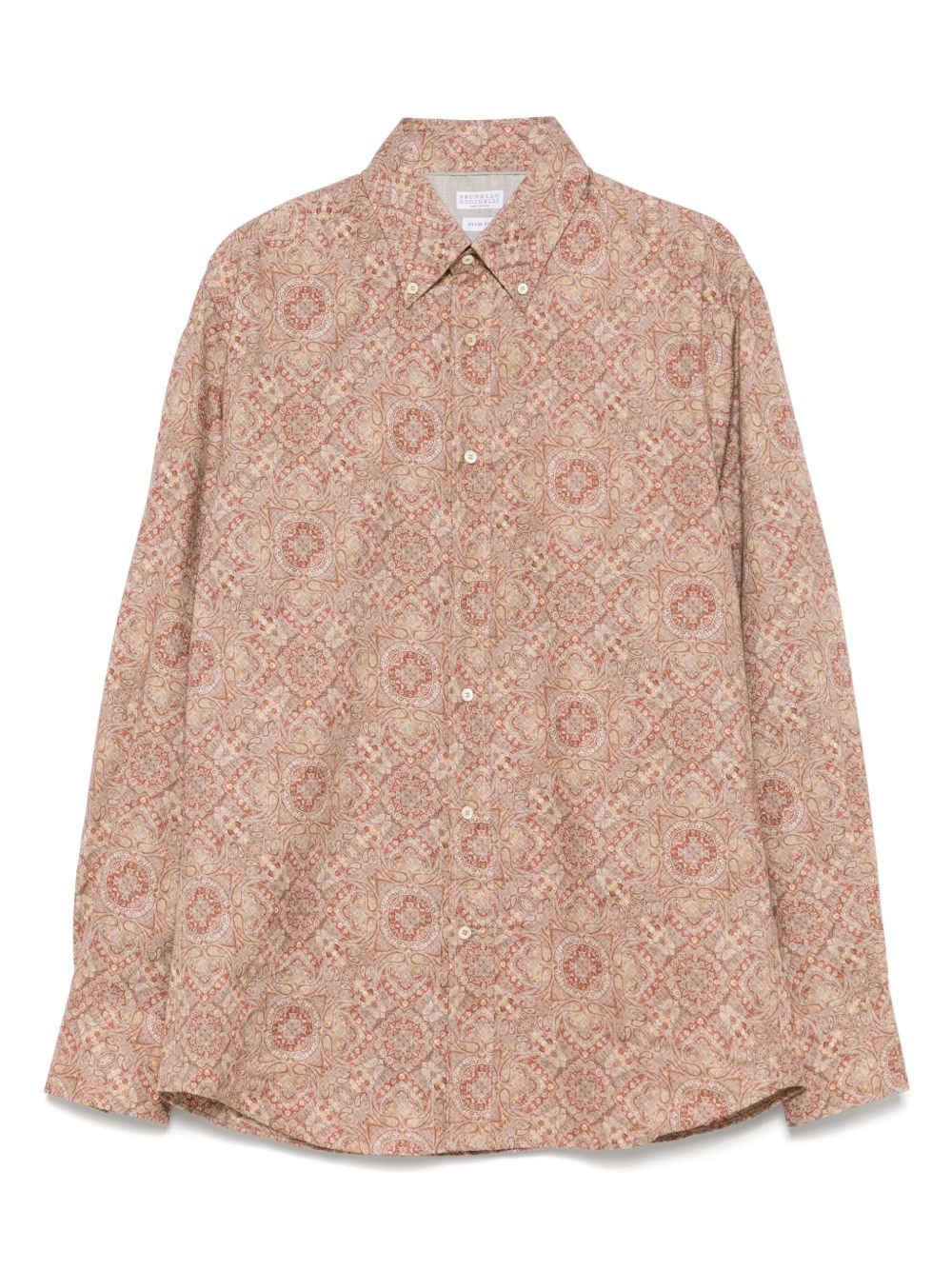 Brunello Cucinelli paisley-print shirt - Brown
