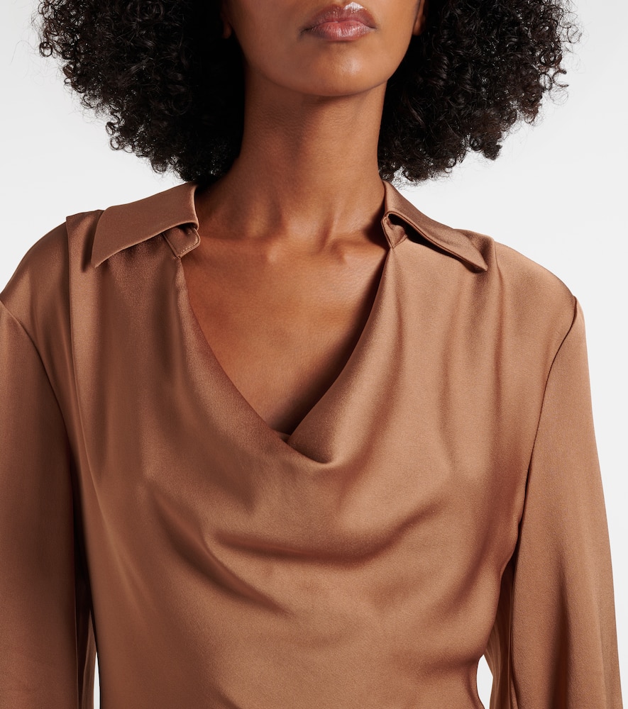Adelle draped satin gown