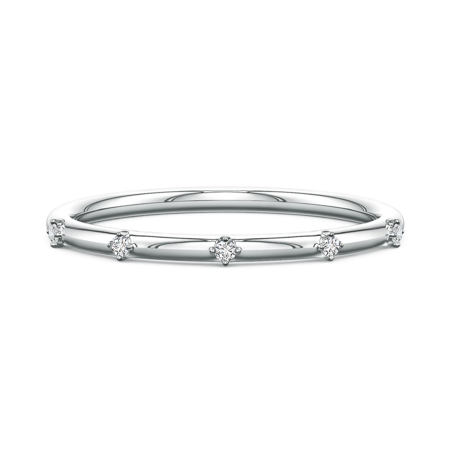 Angara 1.2 MM Round Diamond Five-Stone Station Ring in 18K White Gold