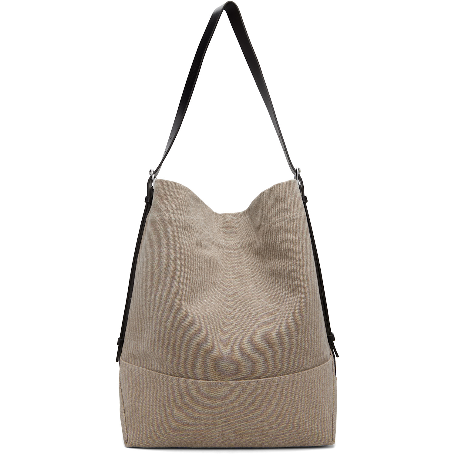 Beige Belted Tote