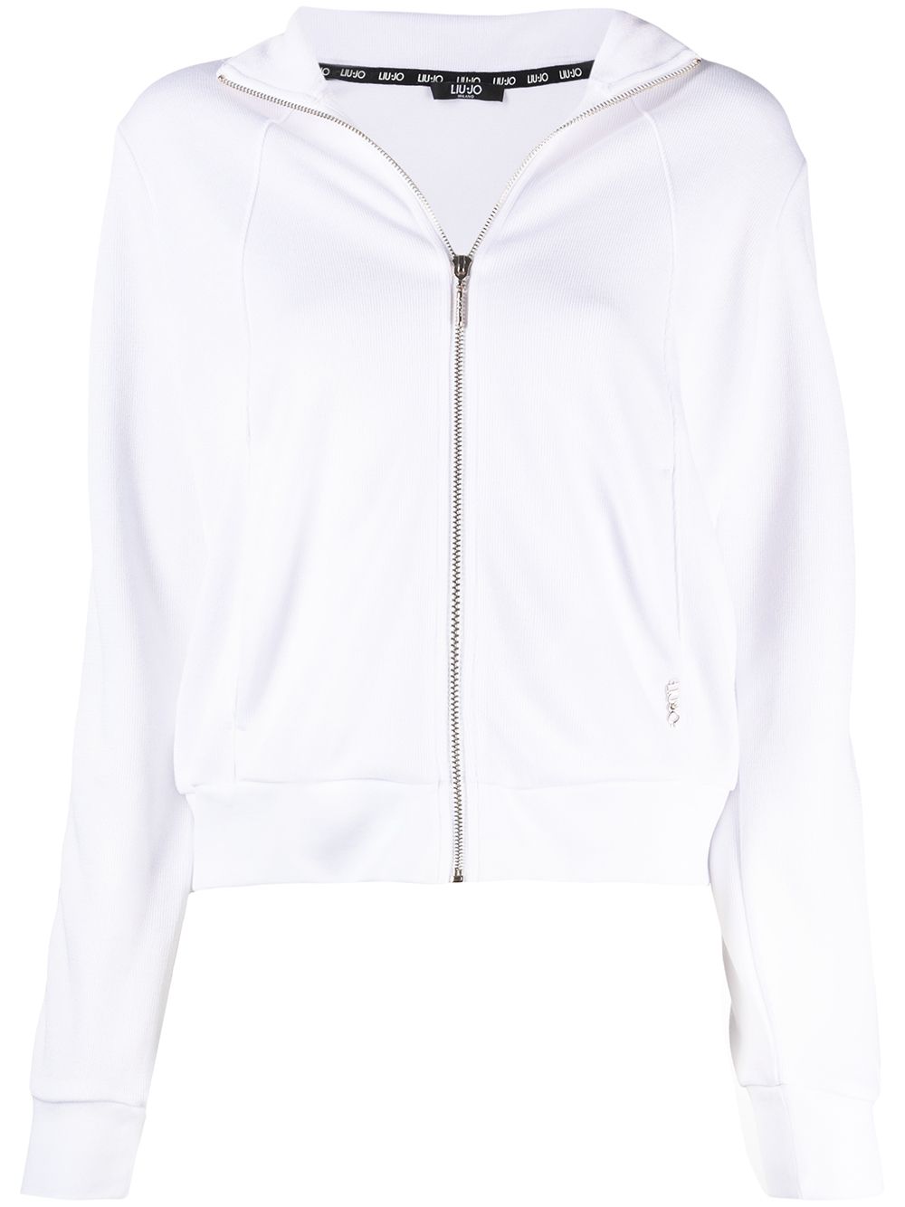Side-stripe track jacket - White