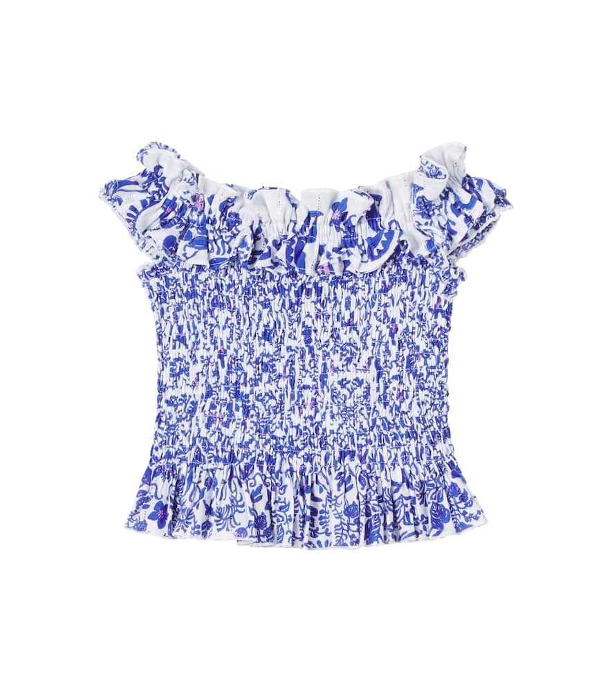 Alitza floral smocked cotton top